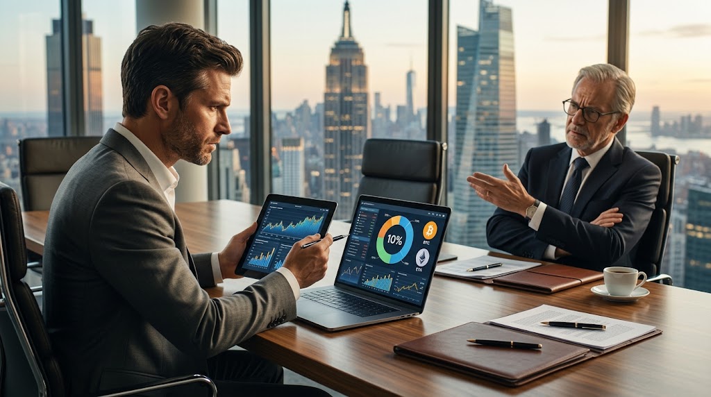 Affluent investors expand cryptoasset allocations while traditional financial advisors delay systemic adoption